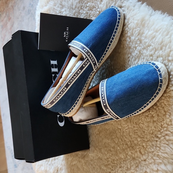 Adorable NWT IOB Coach Corrie Denim Espadrilles Slip-ons 💙 - Picture 15 of 16